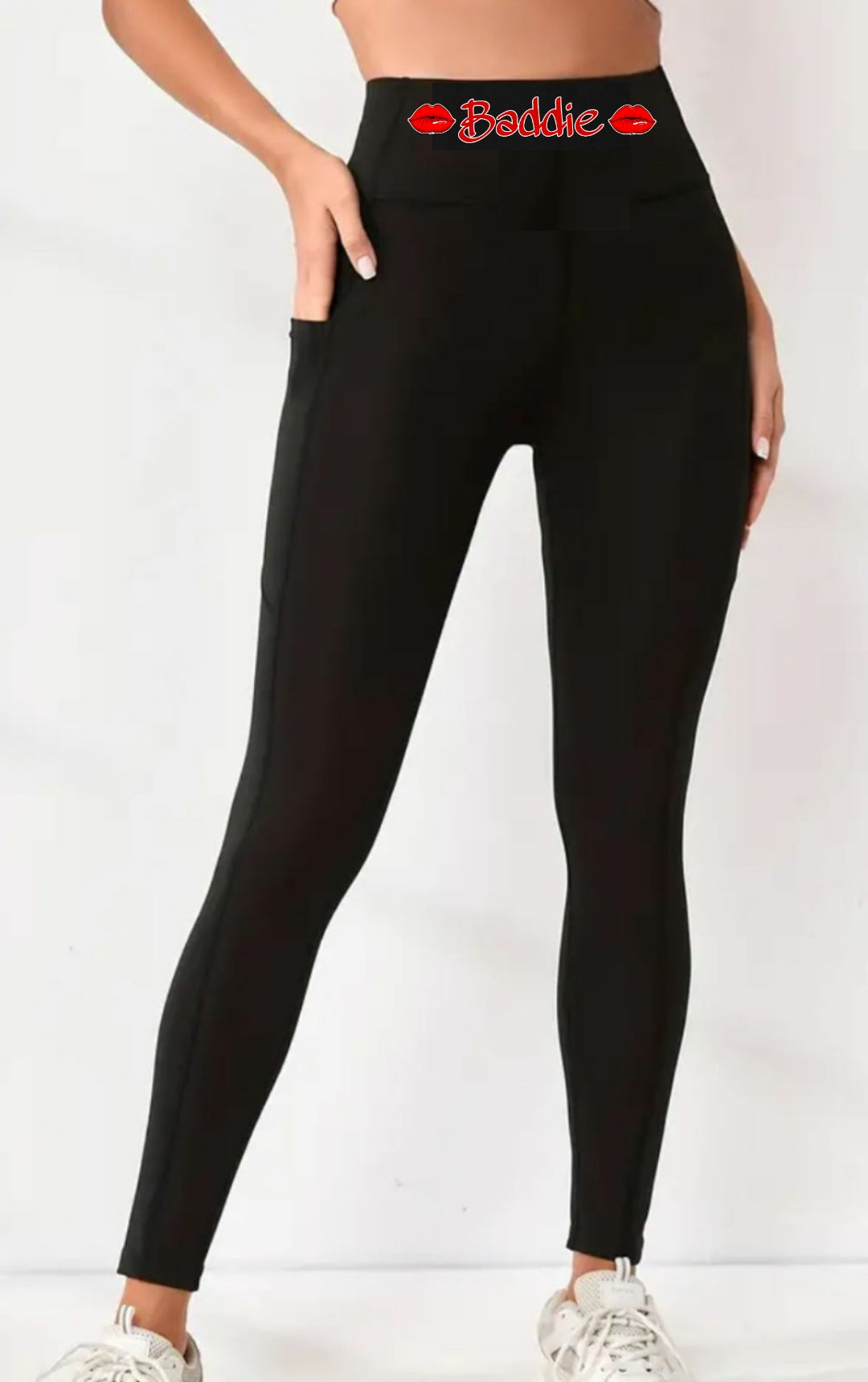 Ladies Baddies high waist yoga pants/ Leggings