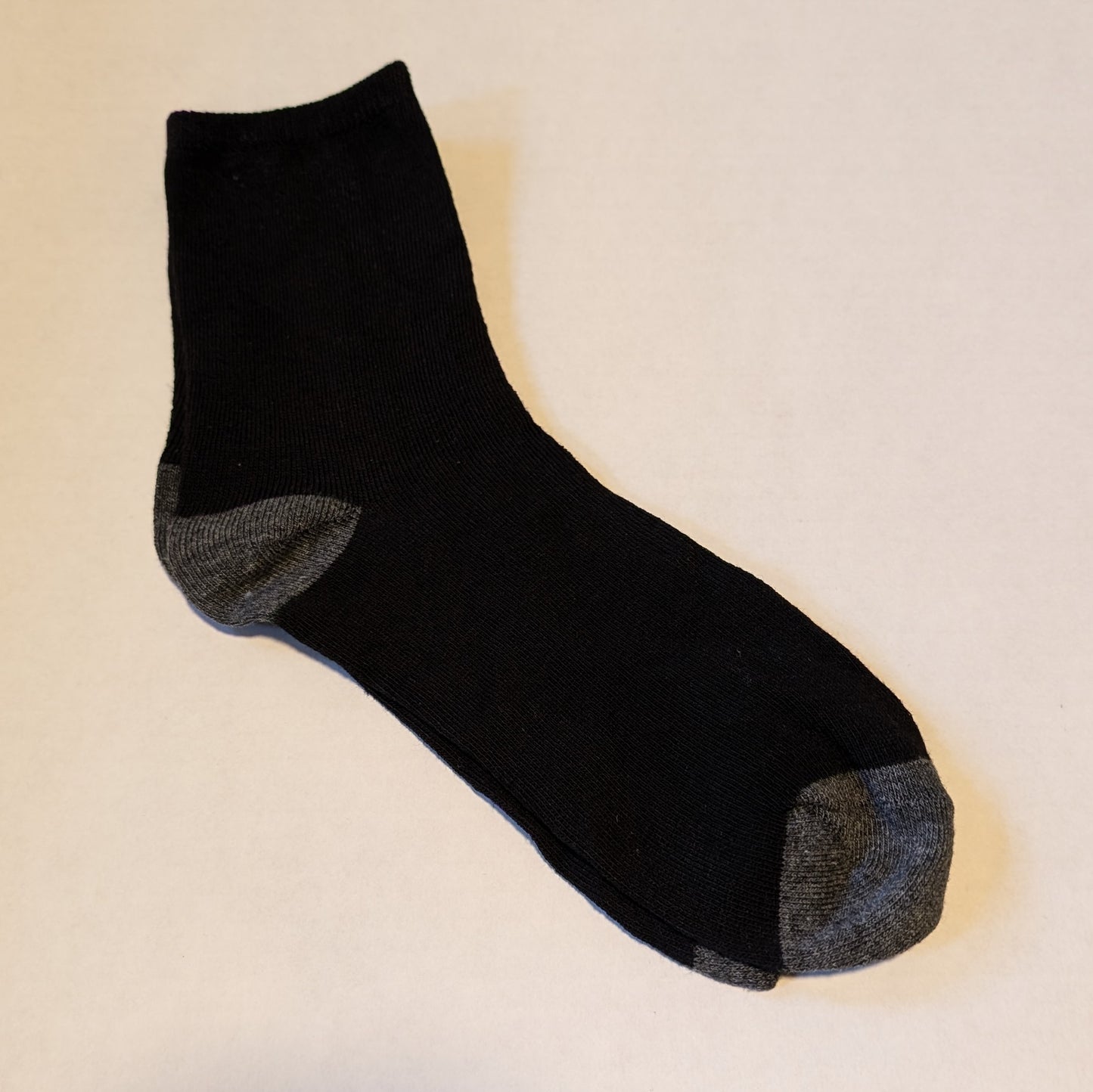 6 pack Black ComfyPlus Mens Solid Crew Socks - Breathable, Moisture-Wicking, Soft Knit Fabric