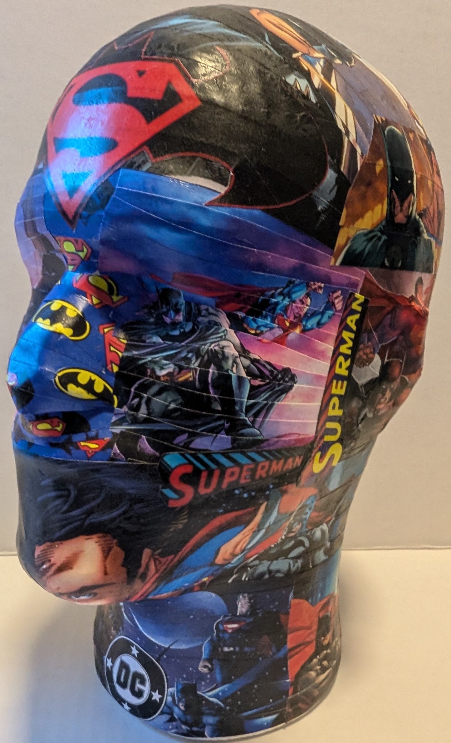 Custom made Superman and Batman Head