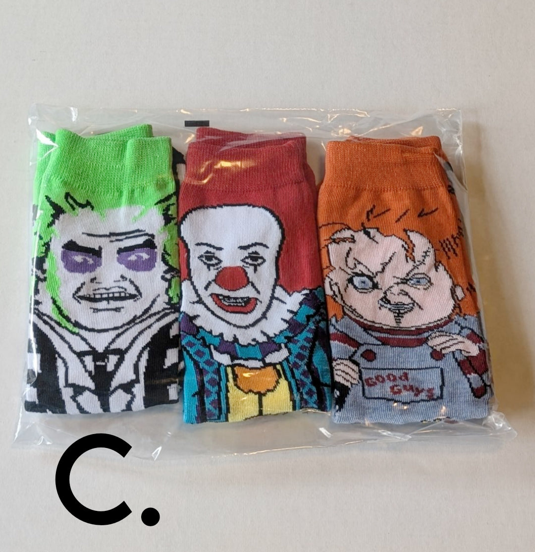 Horror Movies Socks 3pack