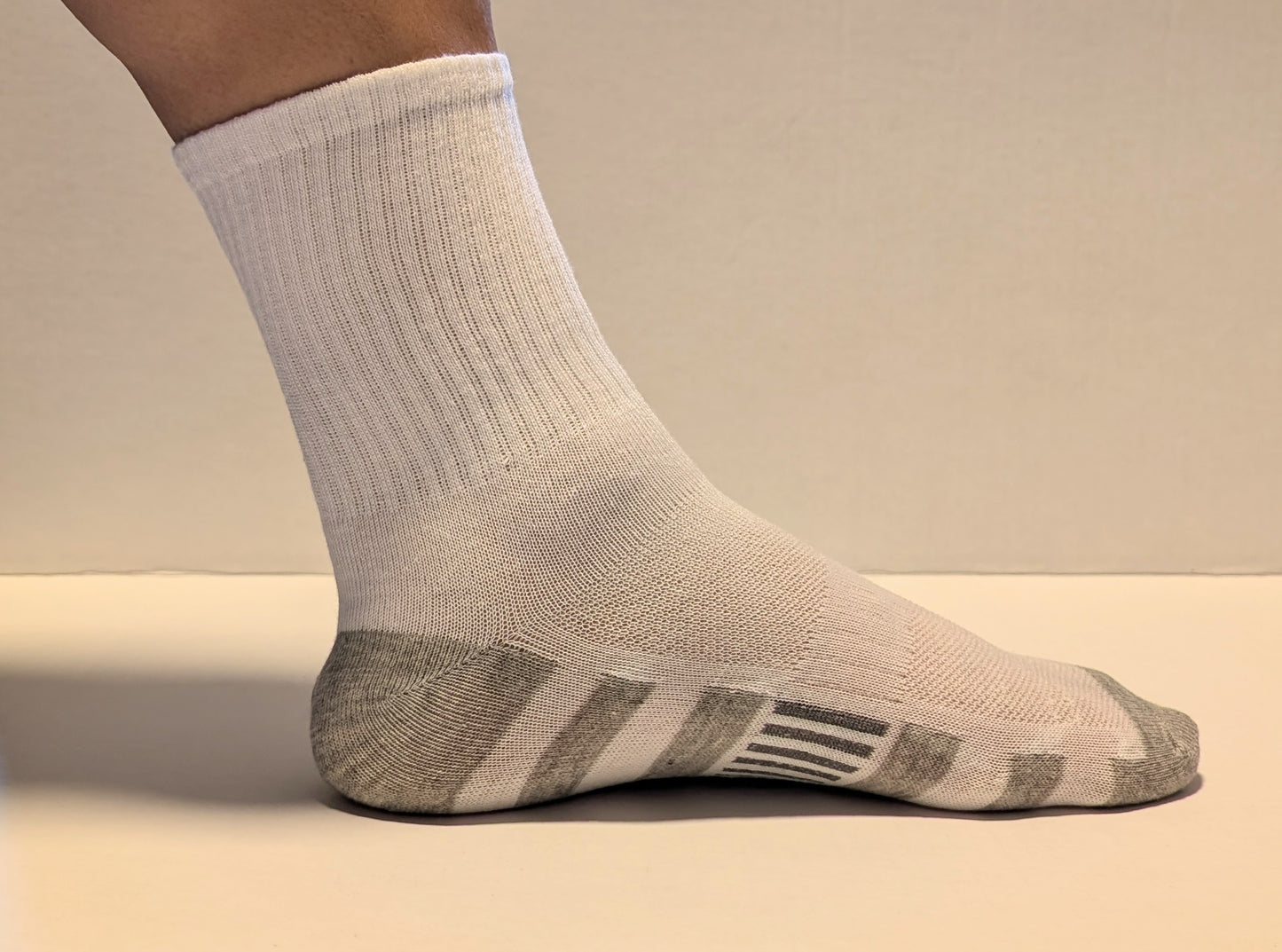 6 pack Ultra Breathable, Comfy, Casual White Socks for Mens Outdoor Wearing - Soft Polyester Knit Fabric.